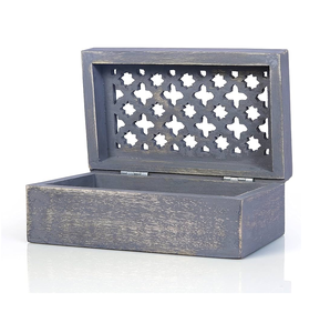 Boîte en bois naturel Design imprimé Coffret à bijoux en bois Boîtes en bois décoratives pour la maison Article de cadeau pour son design élégant - Product Image 6