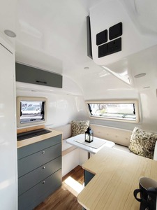 Mini-caravane de voyage moderne pliable, étanche, en forme de goutte d'eau, en acier inoxydable, légère, pour la famille - Product Image 6