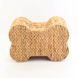 Panier de rangement pour animaux de compagnie en forme d'os Panier à jouets en jacinthe en forme d'os Panier de rangement naturel du Vietnam - Product Image 3