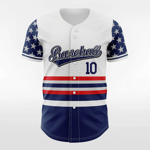 Jersey de béisbol bordado personalizado de alta calidad con técnicas impresas de secado rápido y transpirables Mangas cortas y diseño teñido liso - Product Image 2
