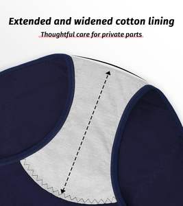กางเกงในบอยชอร์ตสำหรับผู้หญิง เอวสูง กันรั่วซึม ซักได้ ระบายอากาศดี ผ้าฝ้าย สวมใส่สบาย เป็นมิตรกับสิ่งแวดล้อม ODM สำหรับใส่ทุกวัน - Product Image 3
