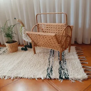 Revistero Vintage hecho a mano, el mejor almacenamiento para el hogar, tipo de pie con decoración de moda - Product Image 5