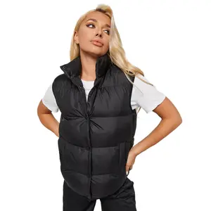 Top quality ladies' puff vest warm and comfortable manufacturer price women's clothes for sale