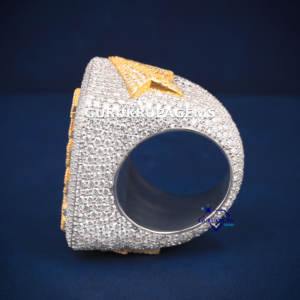 Design Your Own Hip Hop <b>Ring</b> Custom 925 Sterling <b>Silver</b> with High Quality Moissanite Diamonds for Bold <b>Men</b> Style - Product Image 6