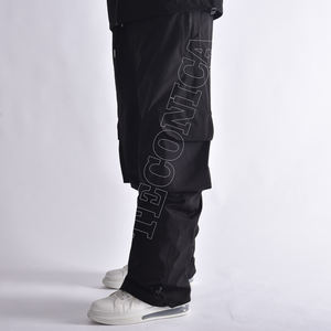 กางเกงหิมะขนแกะสีดำสำหรับฤดูหนาว100% พรีเมี่ยมระบายอากาศได้ผ้าซับในให้ความอบอุ่นปรับเอวได้และกันหิมะได้ - Product Image 4