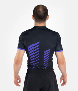 Rashguards BJJ pour hommes, chemises de compression personnalisées, manches courtes sublimées, respirantes, 100% polyester, rashguard MMA - Product Image 4