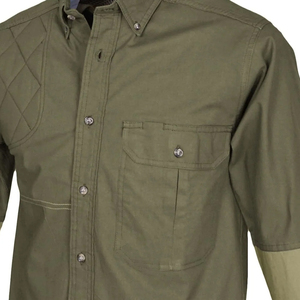 Hot Design <b>Men's</b> Fall Hunting Brown <b>Flannel</b> Shooting <b>Shirt</b> High Quality Button-Up Ripstop with Plain Print AOP Long Sport Style - Product Image 4
