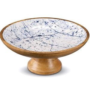 Ensaladera de diseño impreso personalizable, esmalte hecho a mano, mango de madera decorativo, uso multiusos, comprar comida estándar - Product Image 6