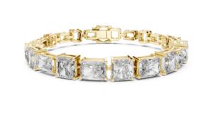 Women's VDS Luxury 18K Solid Yellow Gold Rhodium Plated Engagement <b>Bracelet</b> IGI Certified Lab <b>Diamond</b> 18.2g <b>Bangles</b> - Product Image 6