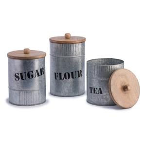 Boîte métallique enduite de poudre noire ustensiles de cuisine ensemble fait à la main de quatre boîtes de rangement design dernière arrivée conteneur abordable - Product Image 6