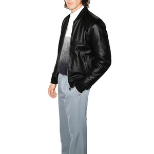 New Premium Quality Men's Leather Jackets Hot Sales <b>Factory</b> Made Personalized logo for Men's Leather Jackets - Product Image 4