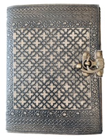 Carnet de notes en cuir rigide Charcoal Double Dragon avec logo personnalisé, 8x6 pouces, magnifiquement gaufré, pour DND Book Shadows