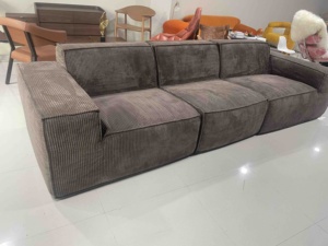 Sofá Modular Moderno Comprimido en Forma de L para Sala de Estar Seccional Esquinero de Tela Convertible de 3 Plazas - Product Image 3