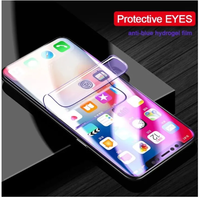 Hydro gel Anti Blaulicht Displays chutz für iPhone 15 14 13 12 Pro Plus Max Freis ch neiden GPS Handy Front Displays chutz folie