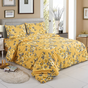 Chất Lượng Cao Hiện Đại 300TC Hoa In Duvet Cover <span class=keywords><strong>Set</strong></span> 2 Gối Bao Gồm Mềm Chải Sợi Nhỏ Thân Thiện Với Môi Biểu Tượng Tùy Chỉnh Cho - Product Image 4