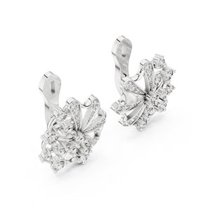 Pendientes de Oro Rosa de 14K con Diamantes Redondos Cultivados en Laboratorio para Mujer, Joyería Fina de Lujo Certificada, Elegante para Novia - Product Image 2