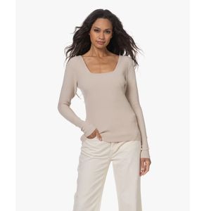 Top in maglia Laril grigio da donna di Malene Birger - Product Image 1