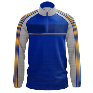 Sudadera de media cremallera de alta calidad para hombre, Camiseta deportiva de manga larga con función a prueba de viento para correr en el gimnasio y atletismo - Product Image 1