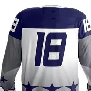 Uniforme de hockey sobre hielo de 100% poliéster cómodo personalizado disponible en tamaños personalizados - Product Image 6