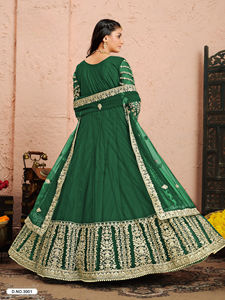 Heavy bordado Anarkali Salwar Kameez colección frente trasero red para bodas fiesta hasta el suelo ropa India pakistaní - Product Image 4