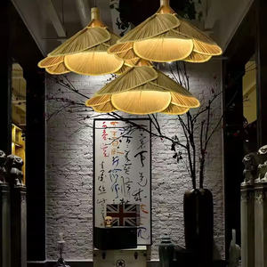 Ventilador de radios decorativos artesanales de bambú con luces Diseño único y elegante para decoración del hogar - Product Image 4