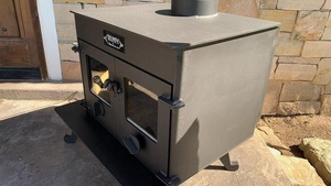 Estufa de pellets de madera con fuente de calor/Estufa de leña de diseño moderno con horno de hierro fundido disponible a precios baratos y asequibles - Product Image 4