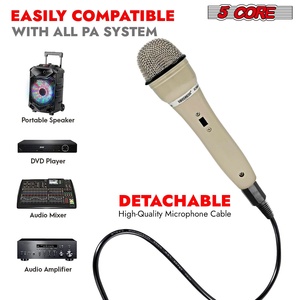 ไมโครโฟน 5Core XLR ไดนามิก ไมค์คาราโอเกะ ไมค์ร้องเพลง ไมค์สตูดิโอ ไมค์แบบมือถือ - Product Image 5