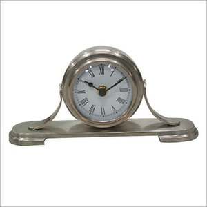 Handmade Aluminum Table <b>Clock</b> Indian Manufacturer and Exporter Shiny Polish Finish <b>Large</b> Numbers Brass Material - Product Image 6