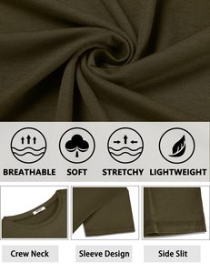 T-shirt respirant à coupe décontractée et anti-humidité pour homme, design personnalisé, coton de haute qualité, léger - Product Image 5