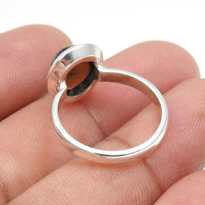 925แหวนเงินแท้พร้อมฝาและแหวนเพชรโอปอลสีดำธรรมชาติเครื่องประดับแฟชั่นชั้นดีสำหรับผู้หญิงขายส่ง - Product Image 4