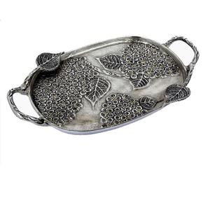 Bandeja para servir de metal pulido brillante personalizable, vajilla para restaurante de hotel en casa, plato redondo para servir comida de varios tamaños - Product Image 1