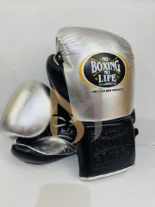 Guantes de Boxeo Profesionales Personalizados con la Frase 'No Boxing No Life', con Cordones, Hechos con Cuero Vacuno Genuino, Guantes de Entrenamiento - Product Image 6