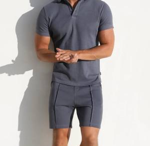 กางเกงวอร์มขาสั้นผ้าคอตตอนหนาแบบผูกเชือกสำหรับผู้ชายใส่ได้ทั้งชายและหญิงโลโก้ได้ตามต้องการ - Product Image 5