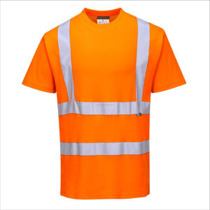Camisetas de Seguridad para Hombre de la Mejor Calidad, Logotipo Personalizado, Franjas Reflectantes, Camisetas de Alta Visibilidad para Construcción - Product Image 1