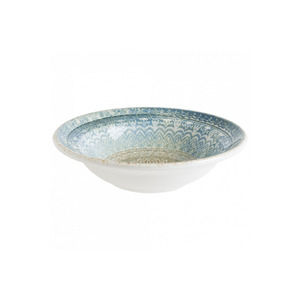 Plato Gourmet de Porcelana Étnica Oriental Auténtica Bonna Rivus de 9 cm de Profundidad con Diseño Pintado a Mano, Mini Plato para Servir y para Salsas - Product Image 1