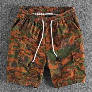 OEM personalizado 100% alta calidad colorido hombres Casual camuflaje lavado Micro estiramiento tejido bolsillo pantalones cortos 65% algodón/35% poliéster - Product Image 2