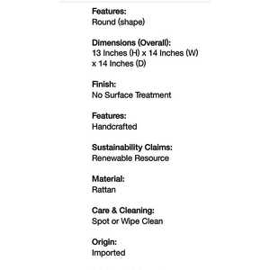 Accesorio de decoración del hogar cesta de ratán bohemio - Product Image 6