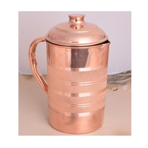 Jarra de cobre puro con acabado pulido suave, recipiente Ayurveda hecho a mano, perfecto para almacenamiento de agua, cocina, comedor, uso diario - Product Image 5