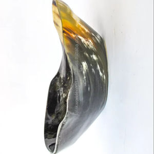 Cuenco de cuerno de buey hecho a mano único, cubiertos de exhibición para el hogar y la Mesa y cuenco para servir ensalada de cuerno de búfalo Real Natural Falak World Export - Product Image 1