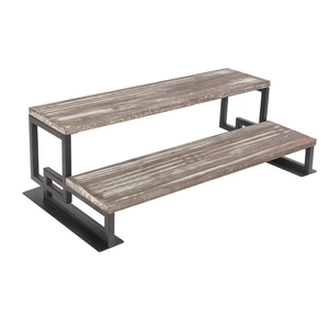 Estilo de lujo Forma redonda Decoración del hogar y el hotel Soporte moderno de metal y madera para pasteles Precio más bajo Soporte para servir postres - Product Image 3