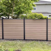 Panneaux de clôture de jardin en aluminium WPC écologiques, ensemble complet avec surface revêtue, service de modélisation 3D pour une utilisation en extérieur, à la maison ou à la ferme