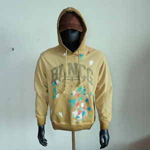 Sudaderas con Capucha Unisex de Algodón y Felpa, Estilo Vintage, Estampado HSI, Lavado Ácido, Gruesas, Desgastadas, Ecológicas, Venta al Por Mayor OEM, Tendencia 2026 - Product Image 1