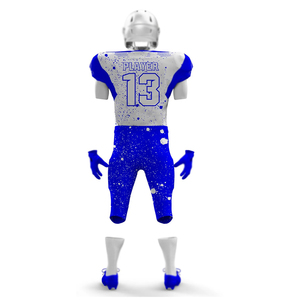 Uniforme de fútbol con estampado de sublimación completa y cuello en V para equipo 100%, camisetas de fútbol americano de poliéster, camiseta de fútbol americano para hombre - Product Image 3