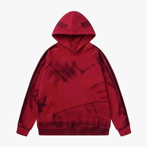 Sweat-shirts à capuche imprimés décontractés pour hommes, style tendance, poids lourd, 100% coton, prix de gros, streetwear - Product Image 5