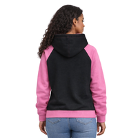 Sweat-shirt à capuche à manches raglan pour femme, imprimé personnalisé, avec badge frontal, thème Sororité Grecque, pour l'hiver, coloris Rose et Vert