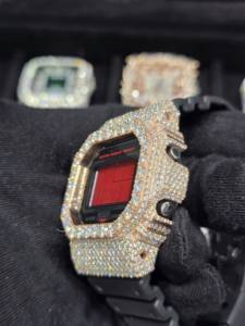 เคสนาฬิกา Hiphop Luxury DW5600 สำหรับผู้ชายและผู้หญิง เงินแท้ 925 ประดับเพชรโมอิสซาไนต์เกรด VVS พร้อมใบรับรอง - Product Image 5