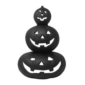 Citrouille Jack O'Lantern en métal noir, en treillis métallique tressé, style rustique de ferme, décoration d'Halloween pour table et porche. - Product Image 6