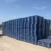 Palettes en plastique usagées 44x56 et palettes d'entrepôt en plastique vert à vendre