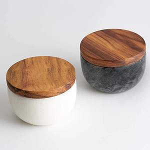 Bol à sel et sucre en marbre de haute qualité 3 bols à sucre en marbre artisanal avec plateau en marbre à faible coût disponible en inde - Product Image 2