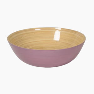 Bol à salade en bambou tressé laqué couleur pastel, écologique, style bohème, tendance, vente en gros, ustensiles de cuisine - Product Image 2